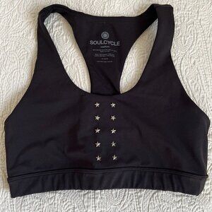 SoulCycle Studded Racerback Sports Bra Black Size Medium